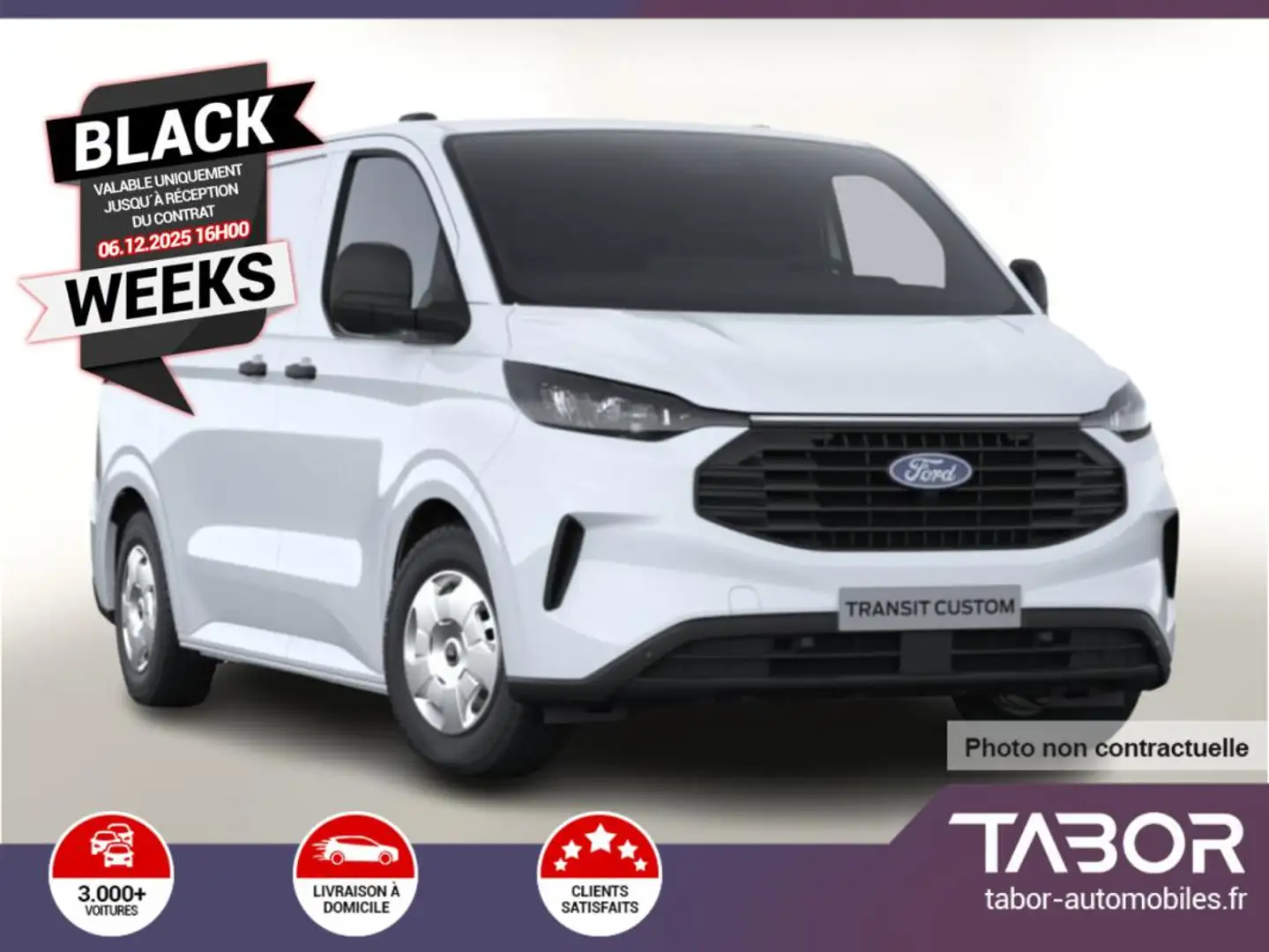 Ford Transit Custom TDCi 150 Trend 320 L1 cam Blanc - 1