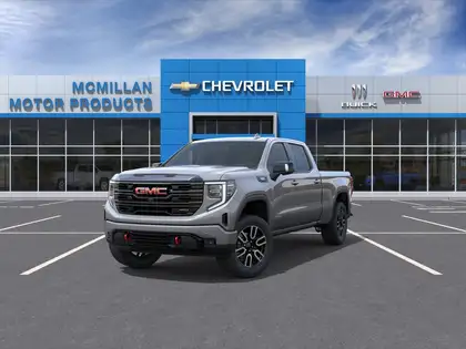 Gray 2026 GMC Sierra 1500 AT4 Crew Cab 4WD Pickup Truck Four-Wheel Drive Automatic