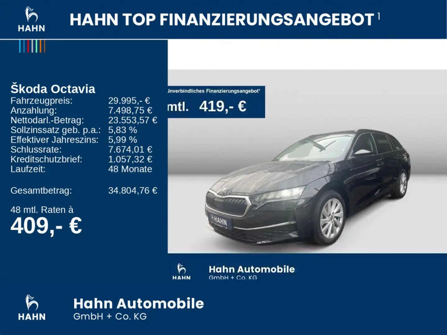 Skoda Octavia 1.5TSI DSG Selection AHK-Vorb. Navi PDC Schwarz - 2
