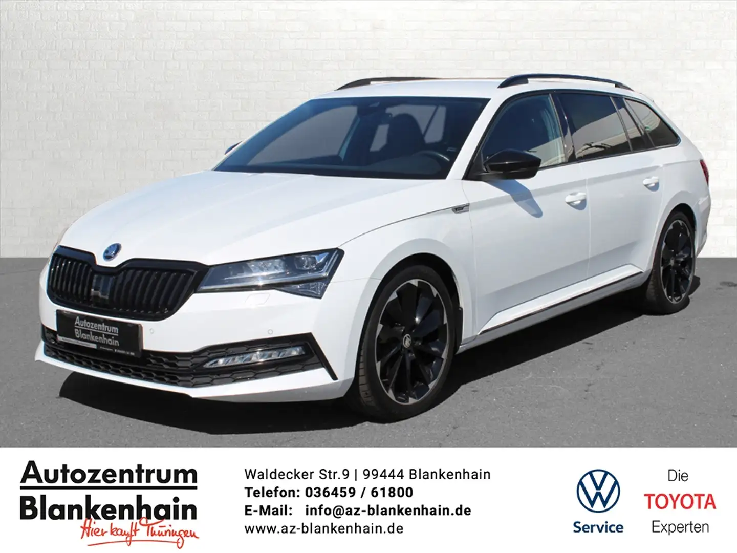 Skoda Superb Combi 2,0 TDI  Sportline 4x4 AHK*el.Heck. Weiß - 1