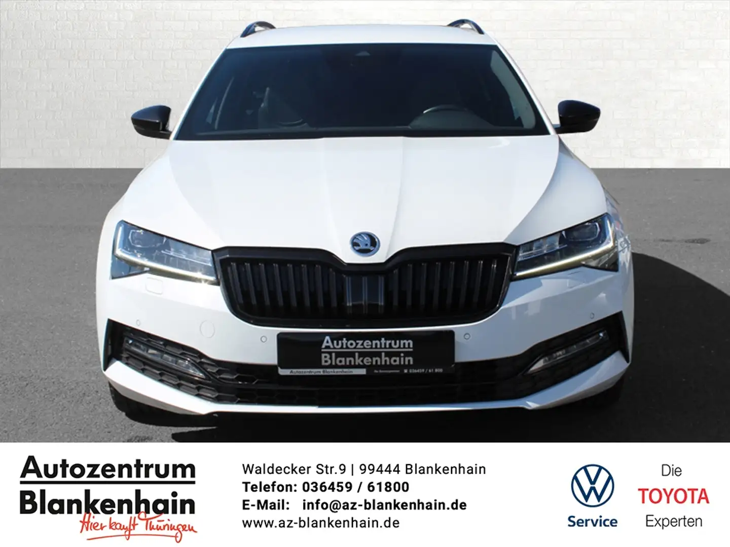 Skoda Superb Combi 2,0 TDI  Sportline 4x4 AHK*el.Heck. Weiß - 2