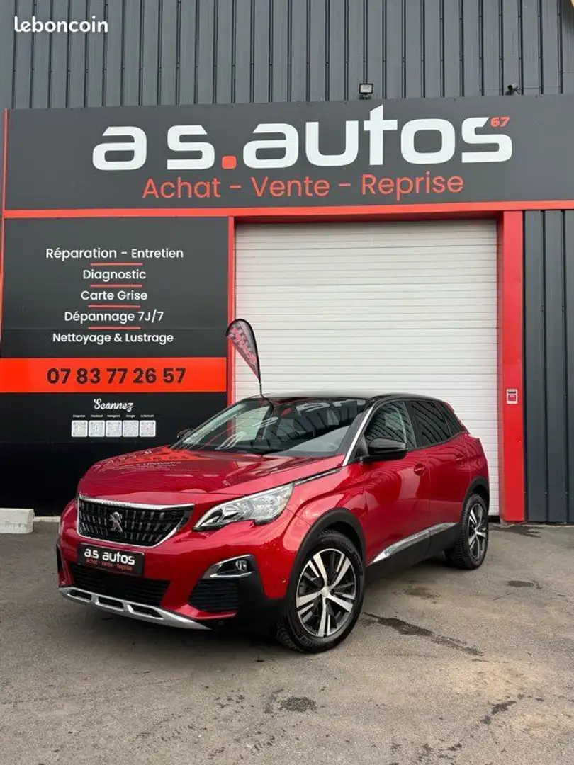 Peugeot 3008 Blue HDI 130cv allure SUV gps caméra de recul cock Kırmızı - 1
