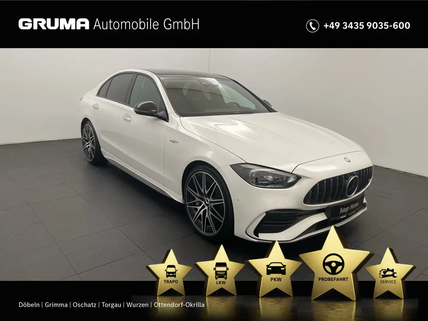 Mercedes-Benz C 43 AMG Mercedes-AMG C 43 4M Distr.+AHK+DigitalLight+Bur Weiß - 1