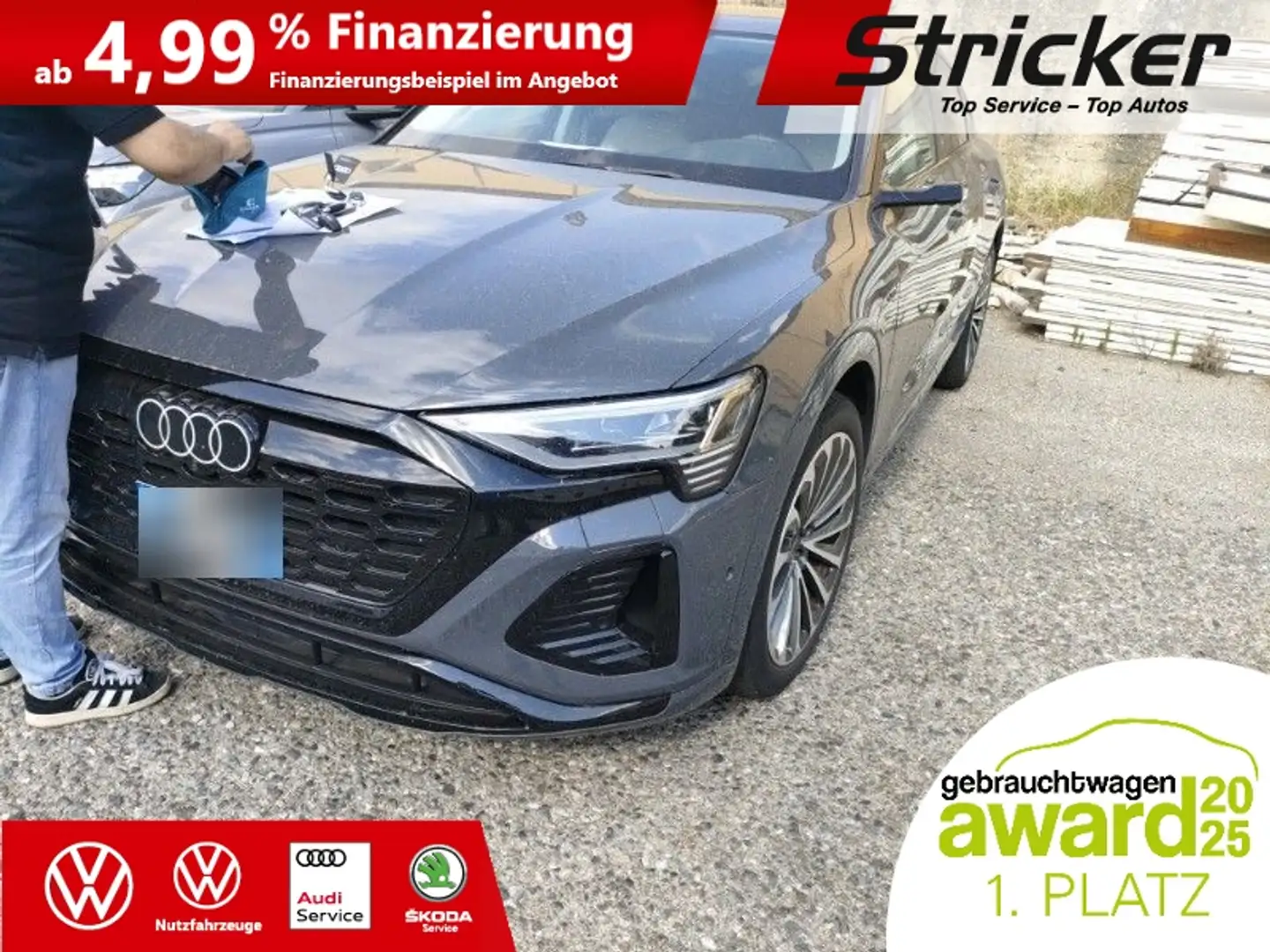 Audi Q8 e-tron Sportback S-line quattro 498,-ohne Anzahlung Pano Grau - 2