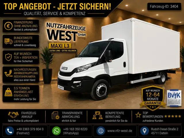 Iveco Daily 72c18 Maxi XXL Koffer*1.Hand*Euro6*