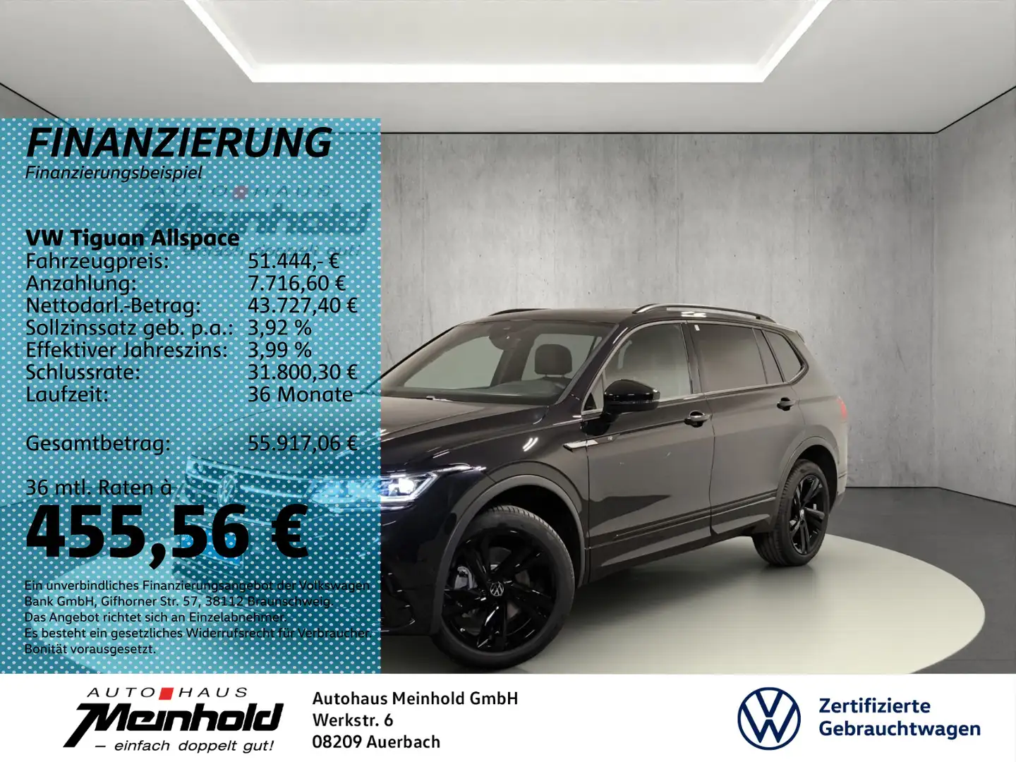 Volkswagen Tiguan Allspace 2.0 TDI DSG 4M R-Line Black, AHK Schwarz - 1