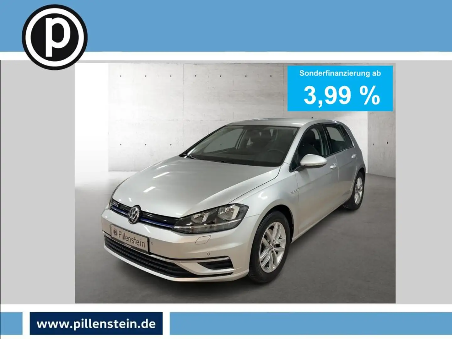 Volkswagen Golf VII Comfortline 1.5 TGI DSG ERDGAS NAVI SITZH. Argent - 1