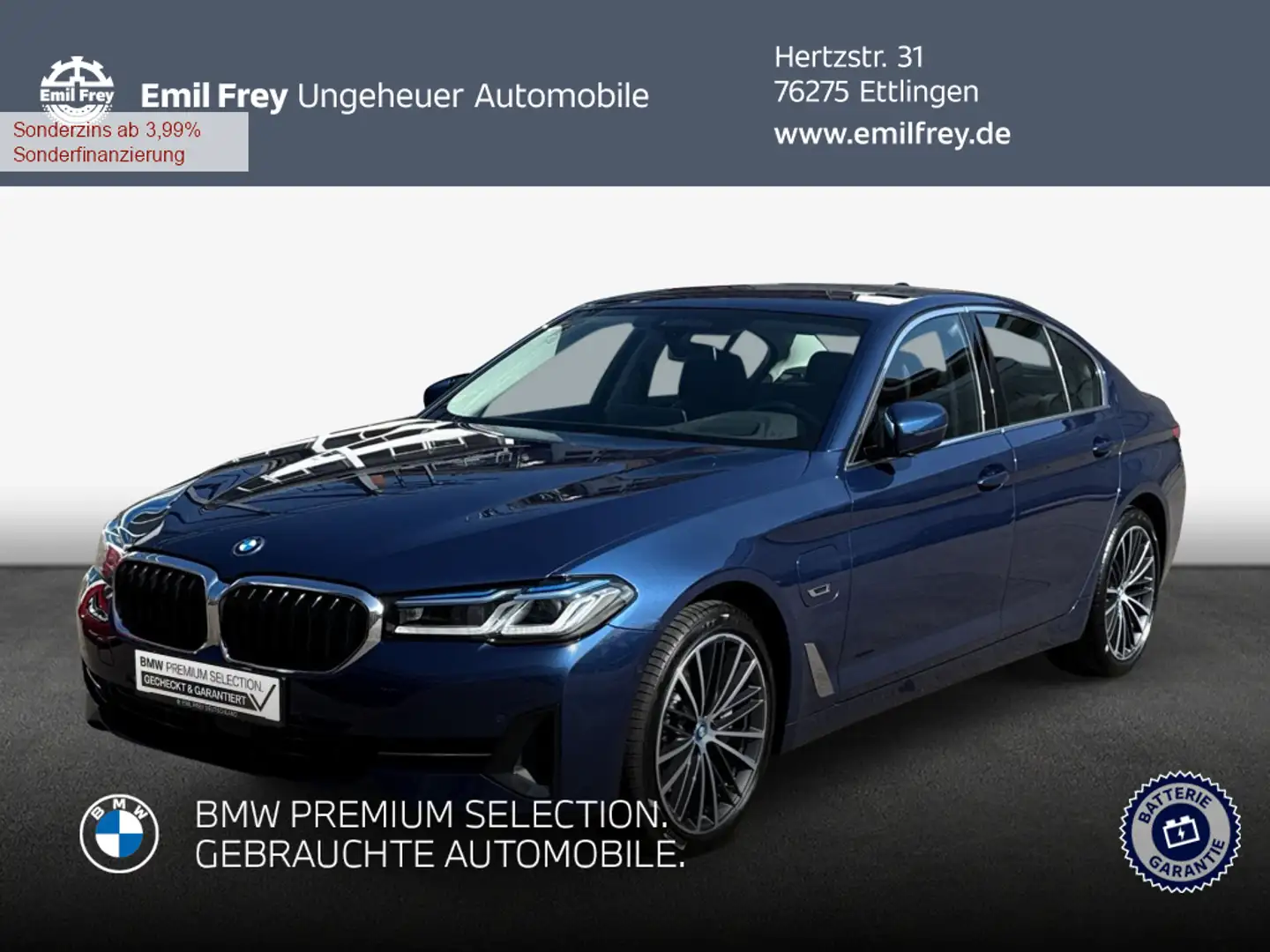 BMW 530 e Aut. Head-Up Laser Bleu - 1