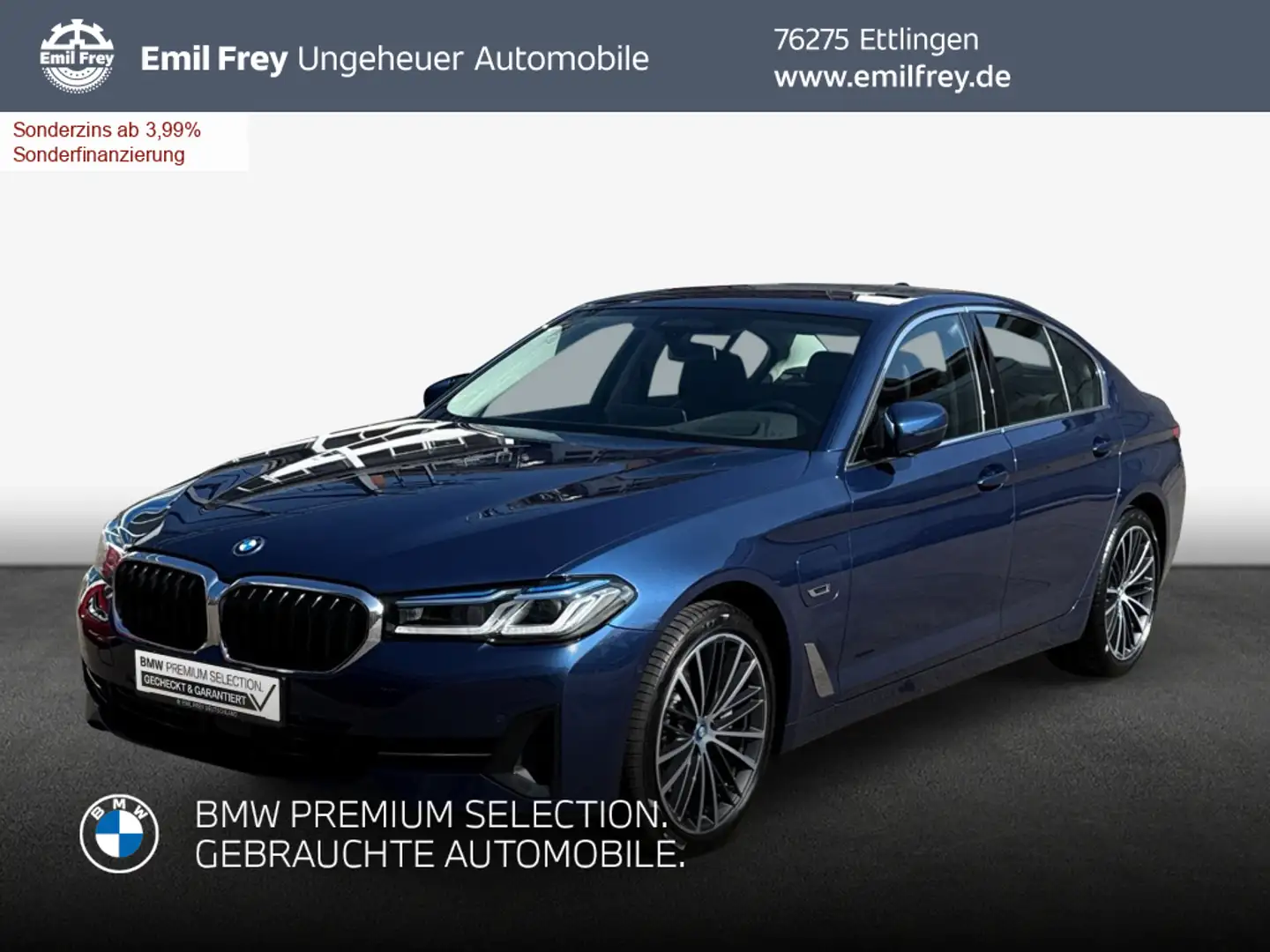 BMW 530 e Aut. Head-Up Laser Modrá - 1