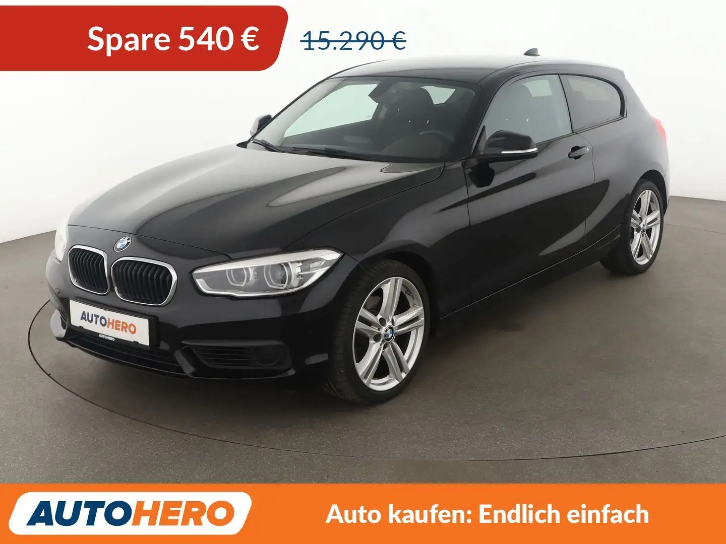 BMW 120 120i Aut.*NAVI*LIM*PDC*SHZ*ALU*KLIMA* Schwarz - 1