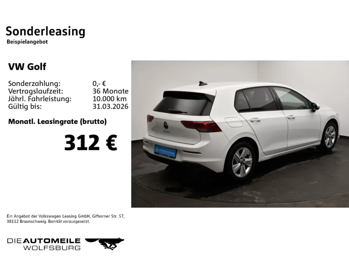 Volkswagen Golf 8 VIII 1.5 TSI Life LED+/H+K/AHK/DCC/ACC Weiß - 2