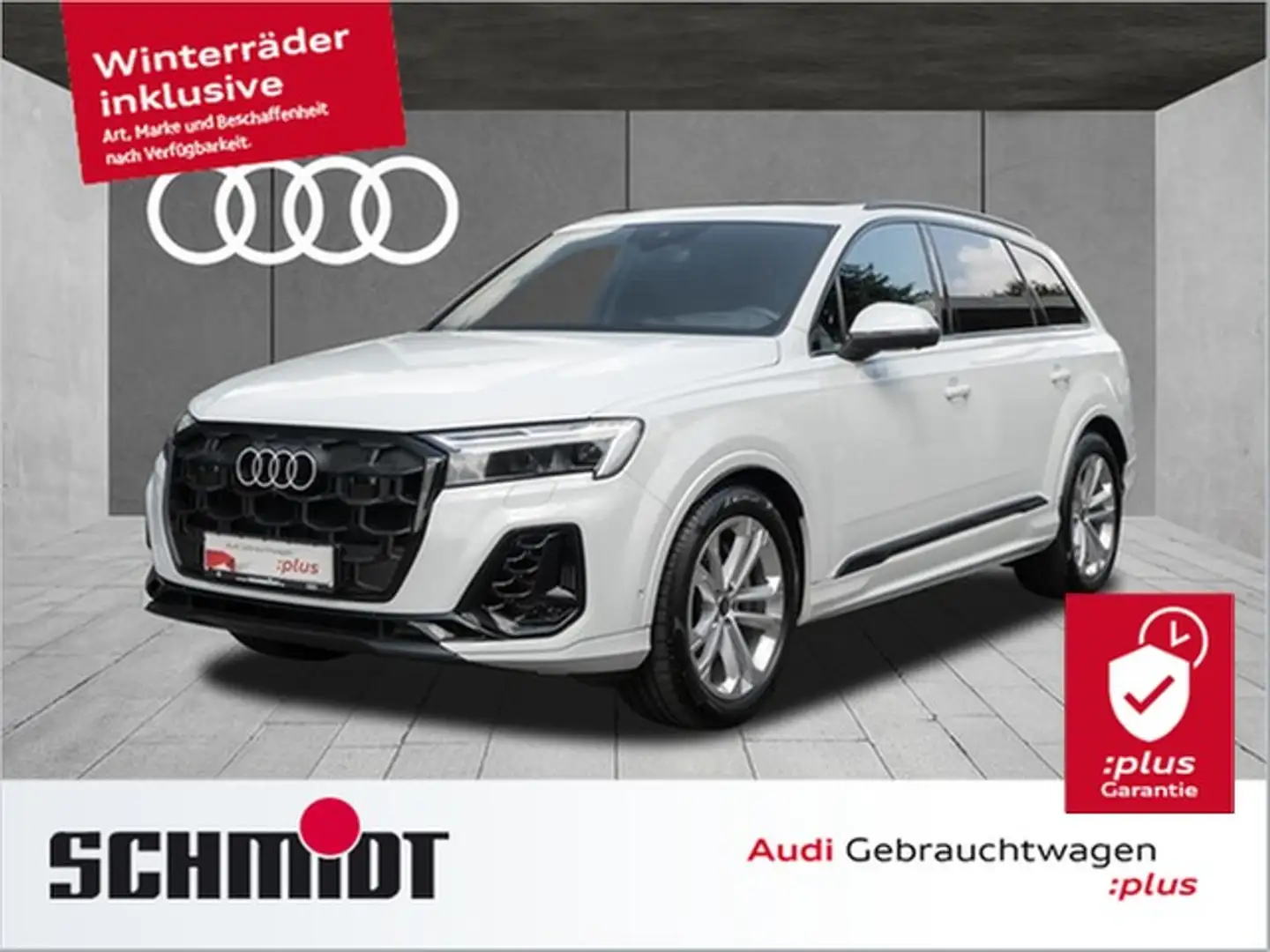 Audi Q7 55 TFSI quattro S line AHK Pano 7 Sitze Memory ... Weiß - 1
