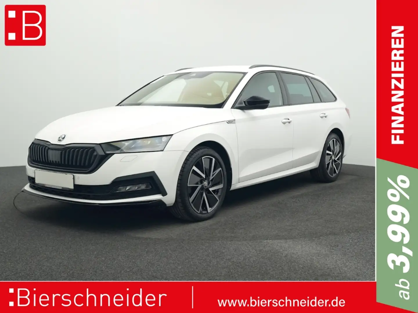 Skoda Octavia Combi 2.0 TDI DSG Sportline NAVI HuD DCC ACC Weiß - 1