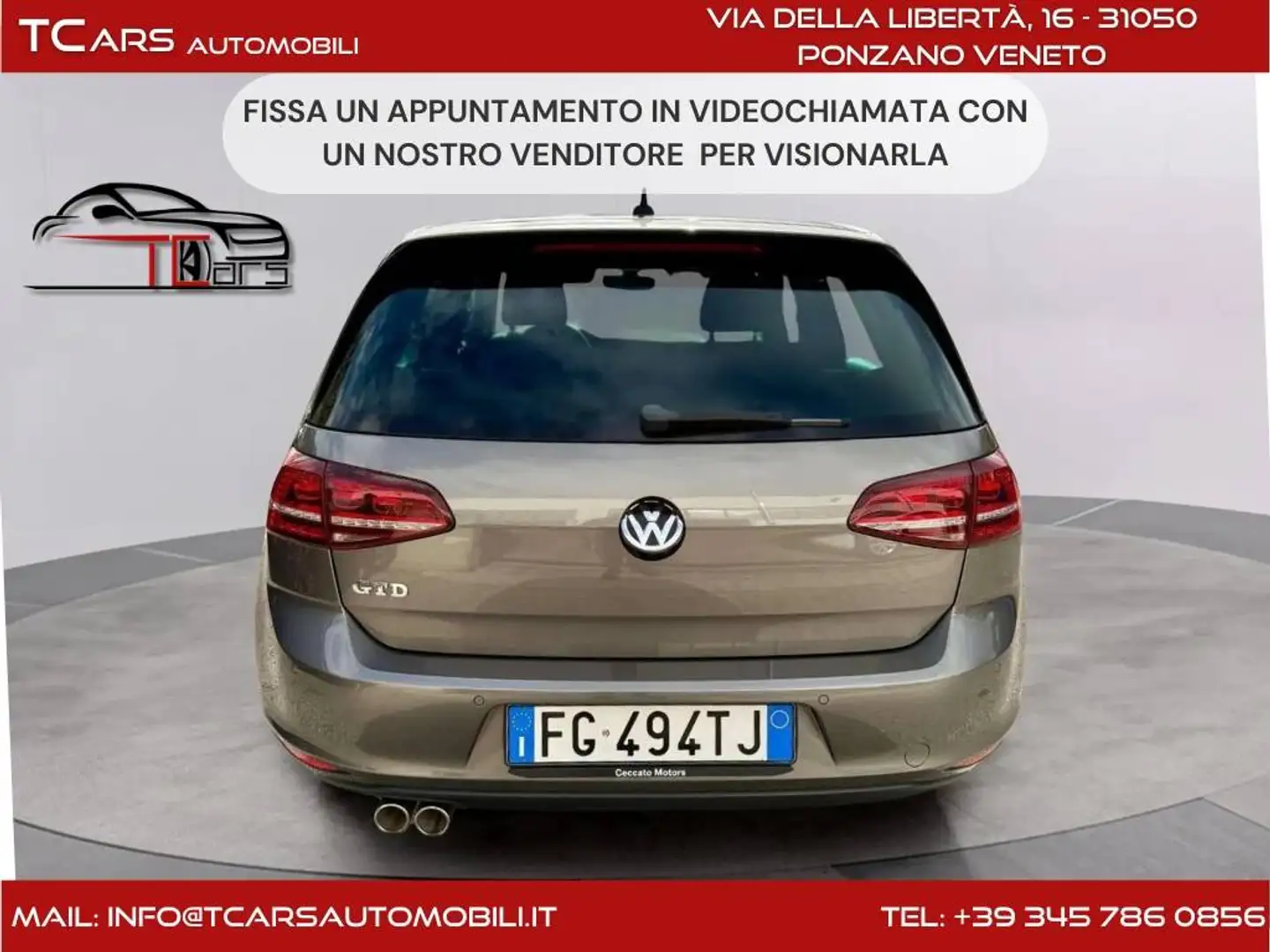 Volkswagen Golf 2.0 GTD-DSG-GARANZIA 3 ANNI-IN OFFERTA FINO SABATO Grigio - 1