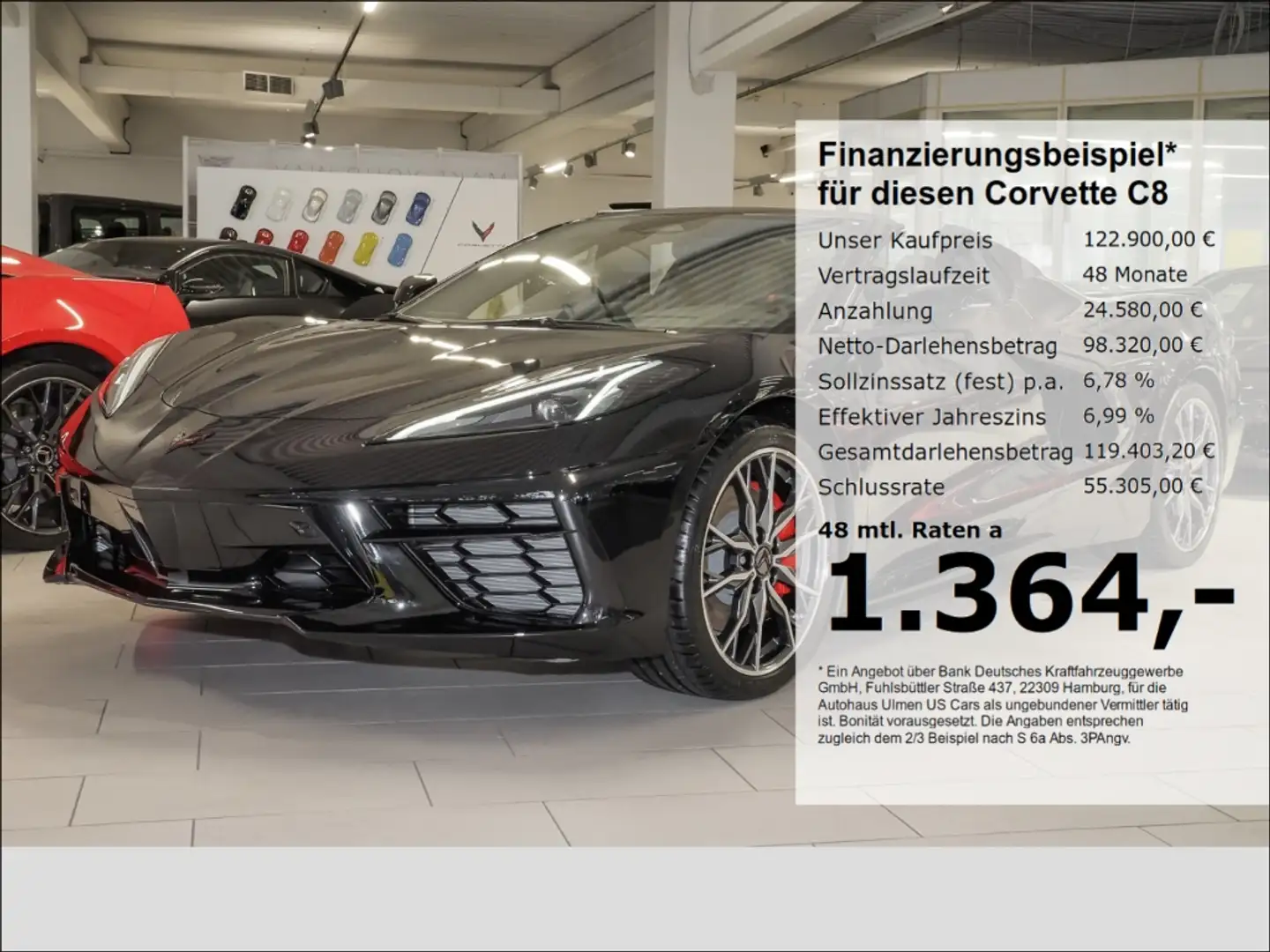 Corvette C8 Stingray 3LT Voll +€5.000,- Inzahlungnahme-Prämie* Schwarz - 1