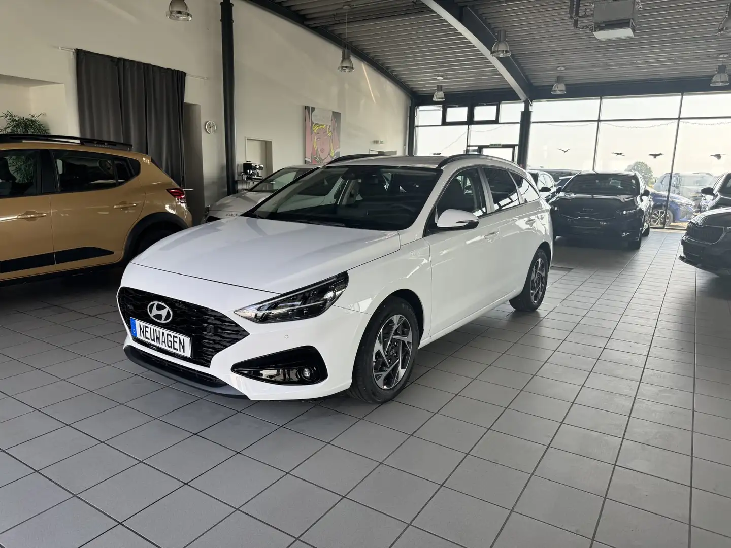 Hyundai i30 Kombi 1,5 T-GDI MHEV 48V Family SHZ|NAVI|PDC|KAMER Blanco - 1