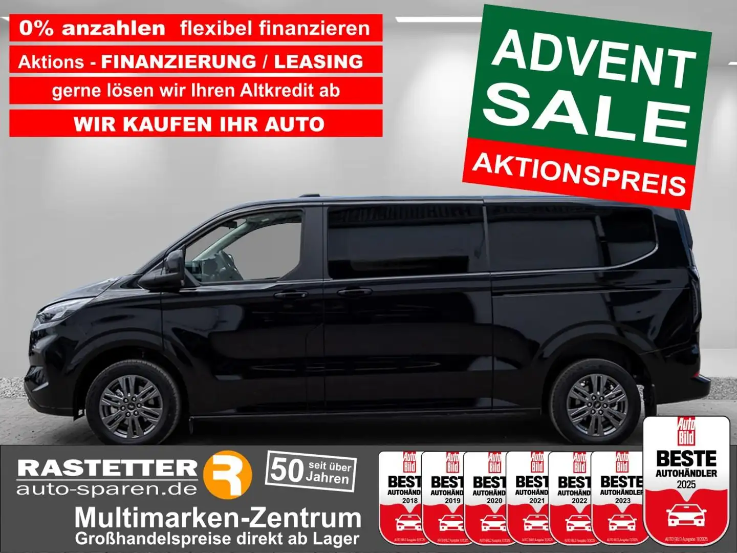 Ford Tourneo Custom L2 Titanium 8S 5Jahre+Navi+virtCP+Kamera+SHZ+PDC+P Negru - 1