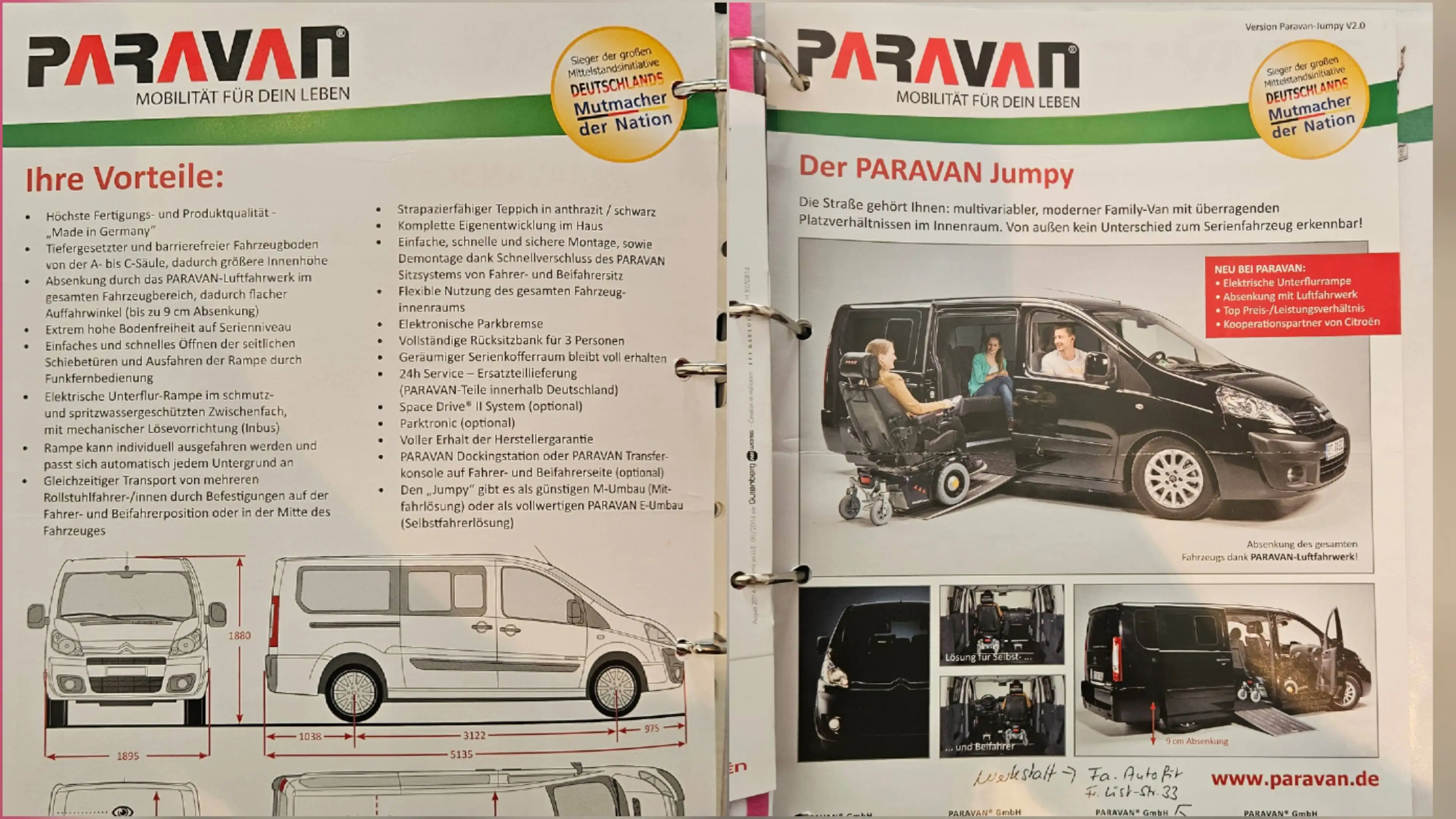 Citroen Jumpy HDi 165Multispace PARAVAN UMBAU BEHINDERTEHNGERECHT — photo 2