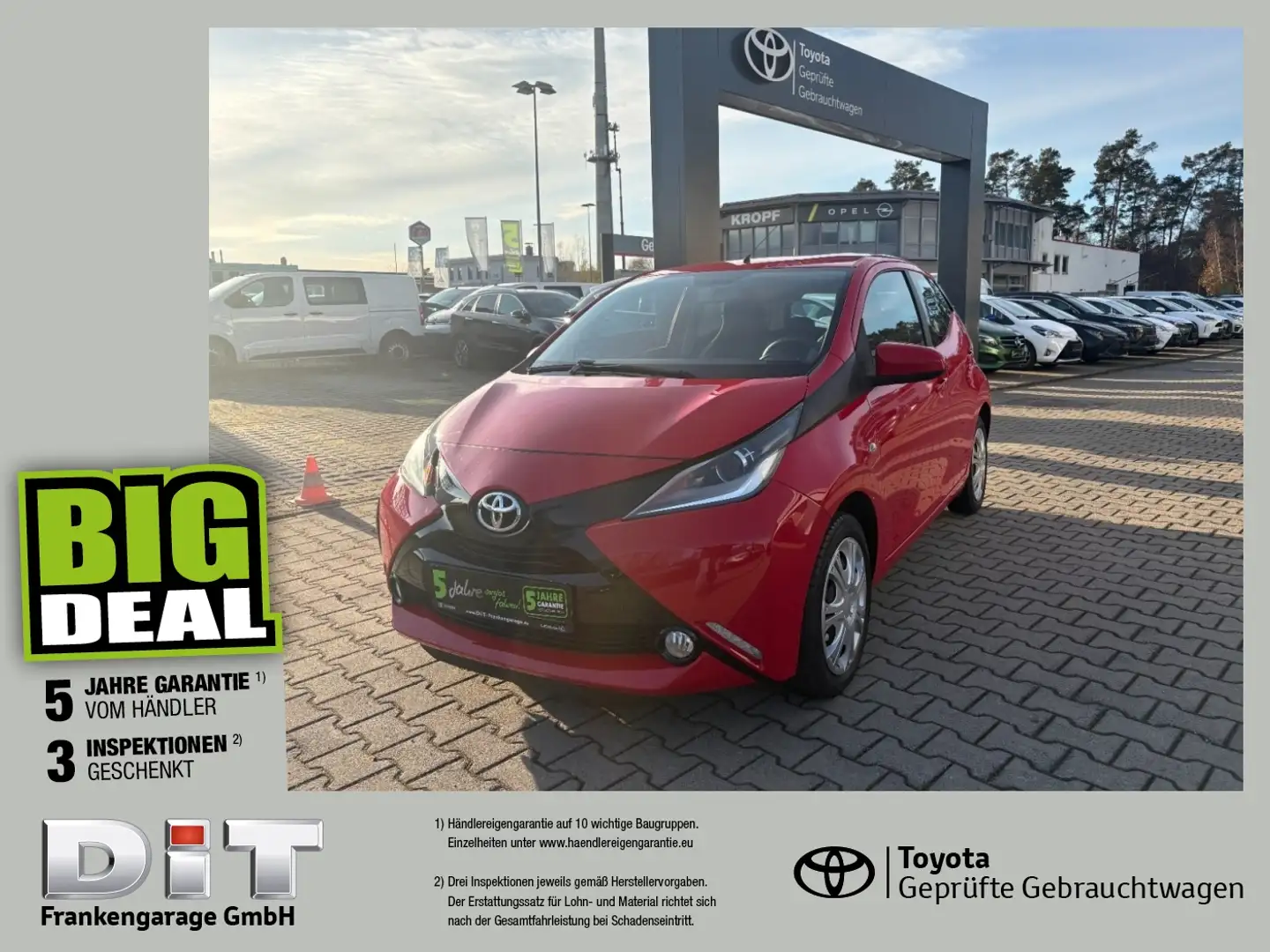 Toyota Aygo 1.0 x-play touch Kamera, Radio, Klima, BT Rot - 1