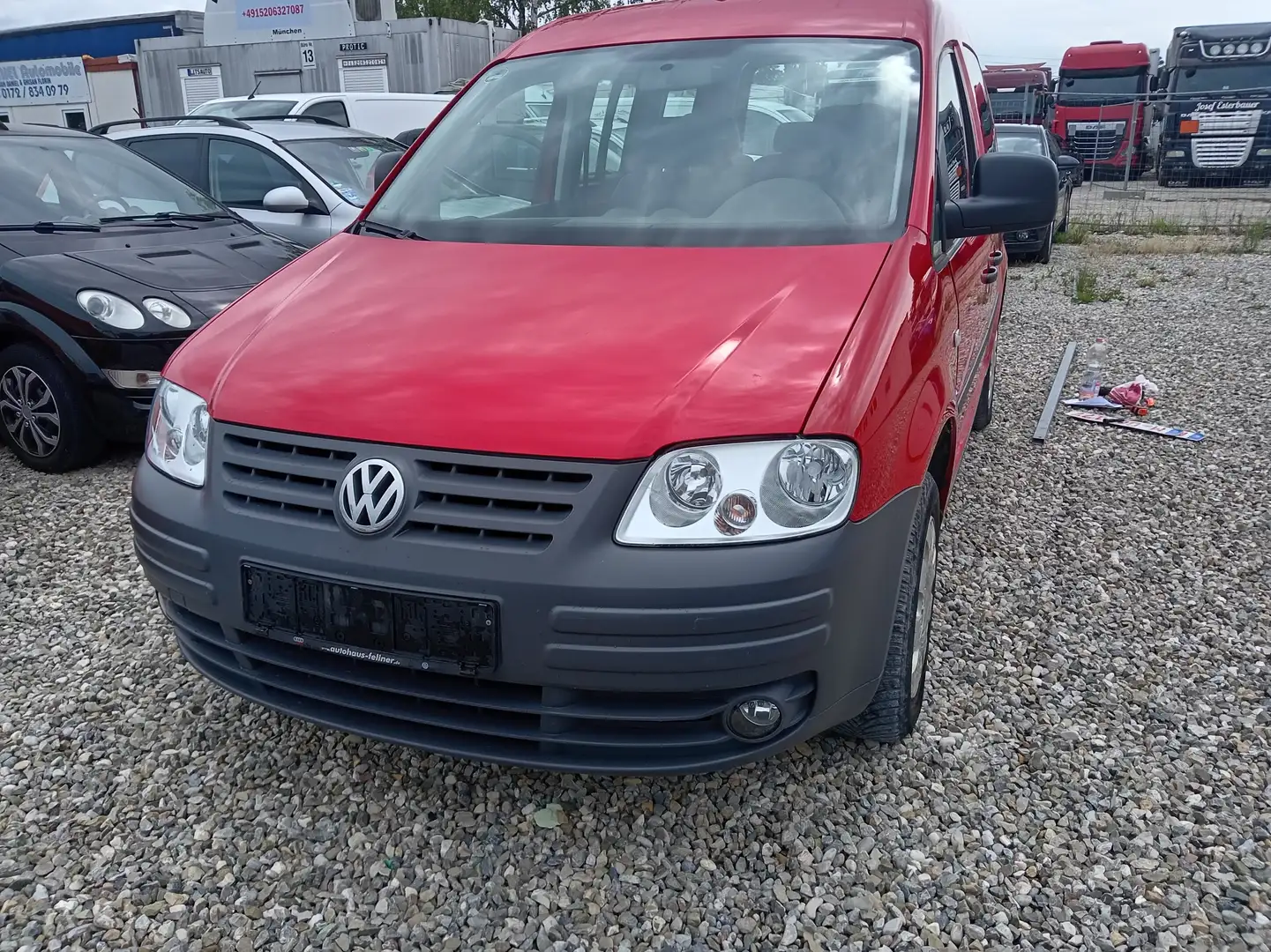 Volkswagen Caddy 1.9 TDI, 135000km, Tüv. 07. 2027,1. Hand Rojo - 2
