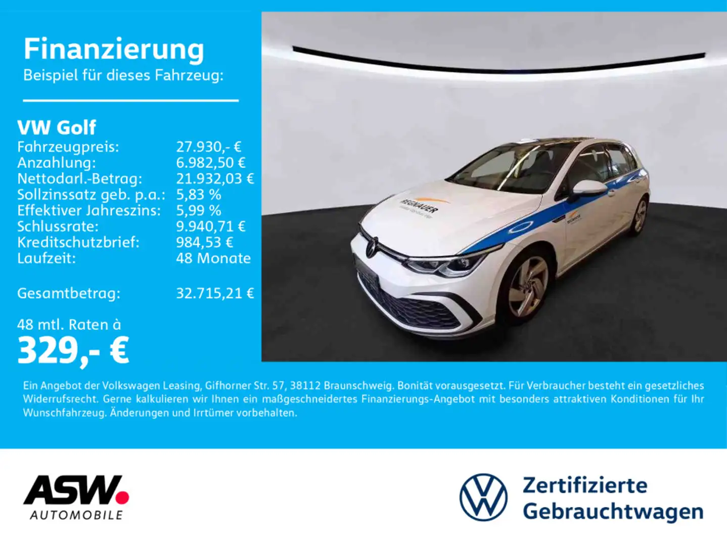 Volkswagen Golf GTD 2.0 TDI DSG LED Navi PDC PANO ACC SHZ Weiß - 1