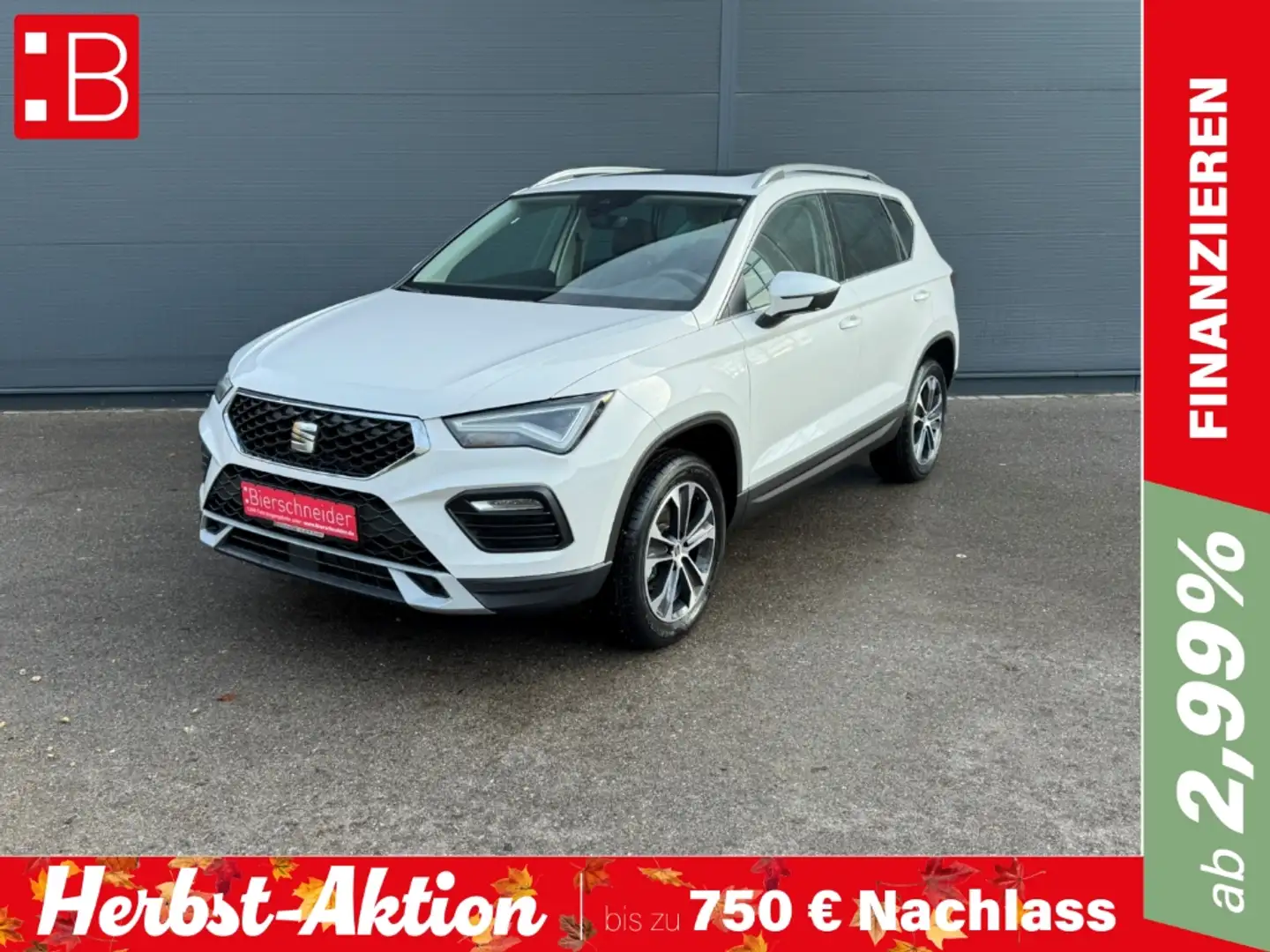 SEAT Ateca 1.5 TSI DSG Style Edition LED NAVI AHK BEATS KAMER Weiß - 1