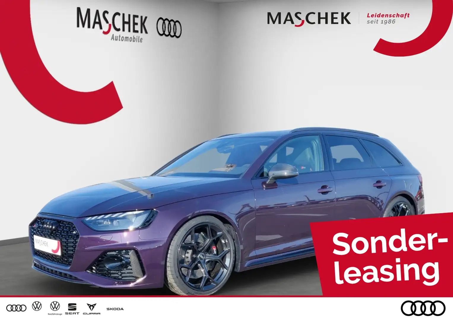 Audi RS4 Avant CompetitionPlus Schalensitz CARBON Pano b+O Paars - 1