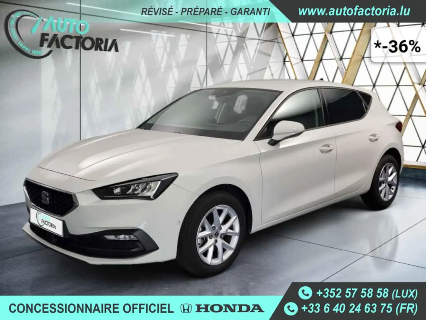SEAT Leon -36%  2.0 TDI 150 BVA +MIRRORLINK+CAM+LED+Options Beige - 1