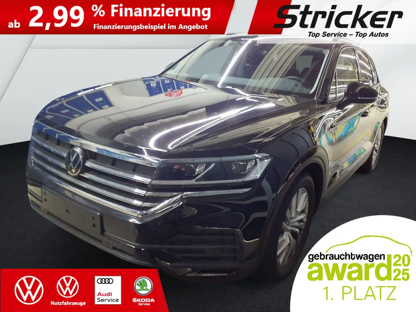 Volkswagen Touareg 3.0TDI 487,-ohne Anzahlung Navi AHK Luft Schwarz - 2