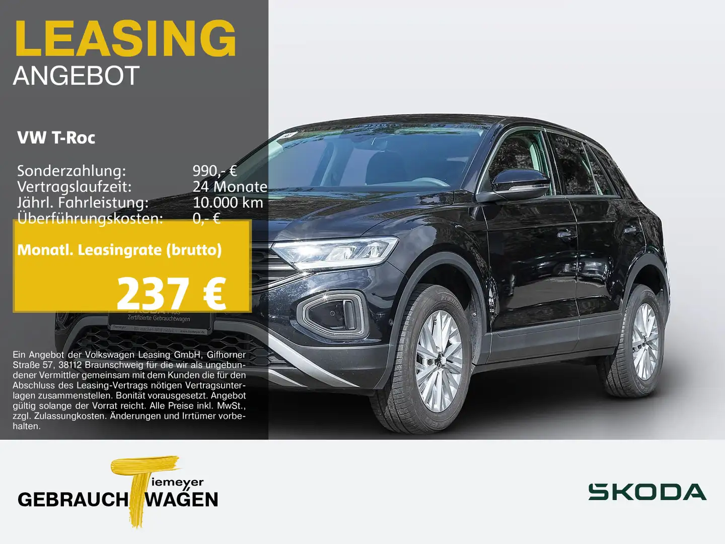 Volkswagen T-Roc 1.0 TSI LED SITZHZG VIRTUAL CLIMATRONIC Negro - 1