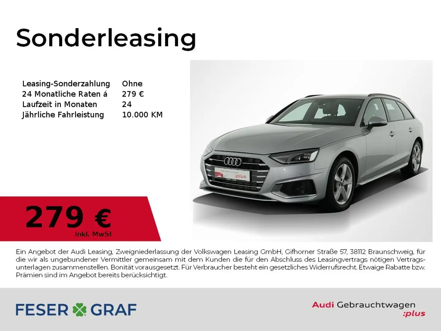 Audi A4 Avant 35 TFSI Navi/Leder/R-Kamera/ACC/Memory Silber - 1