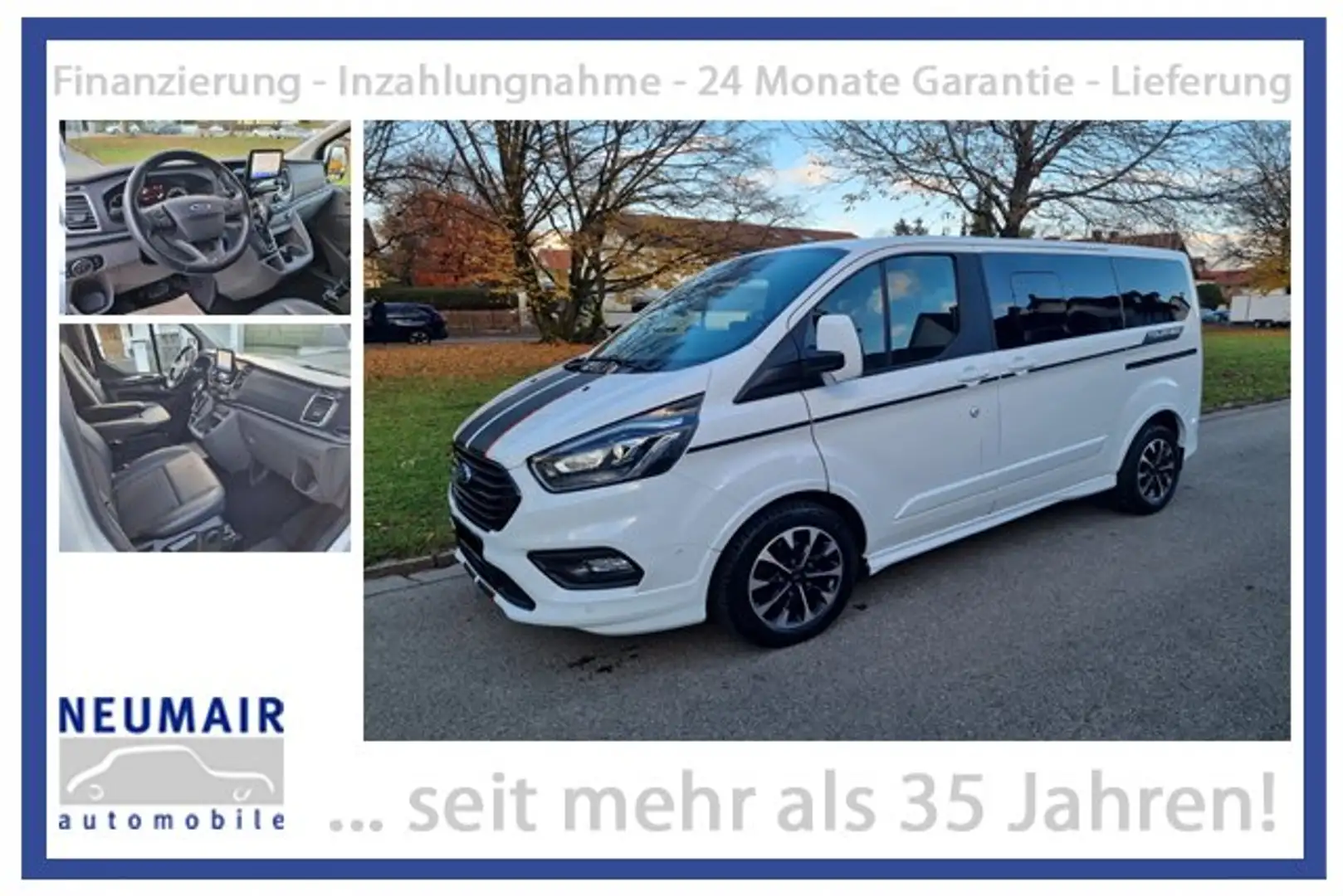 Ford Tourneo Custom 2.0TDCi Sport Aut 185PS * 8Sitzer/Navi/Standhzg! * Weiß - 1