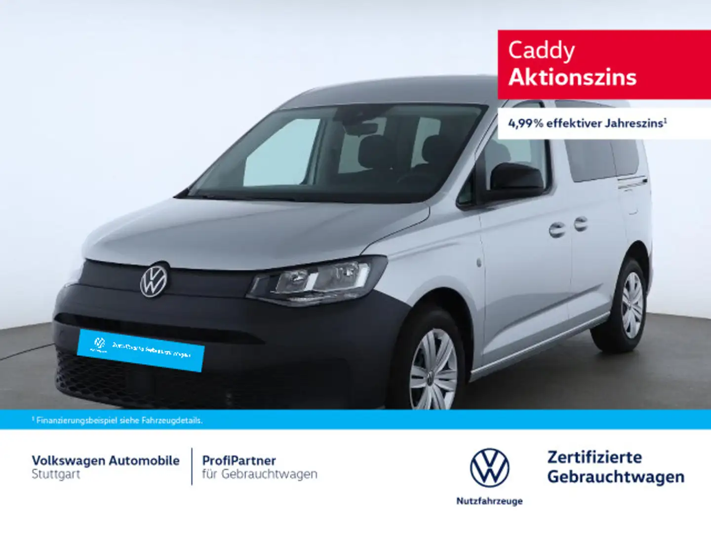 Volkswagen Caddy 1.5 TSI Euro 6e AHK Klima Silber - 1