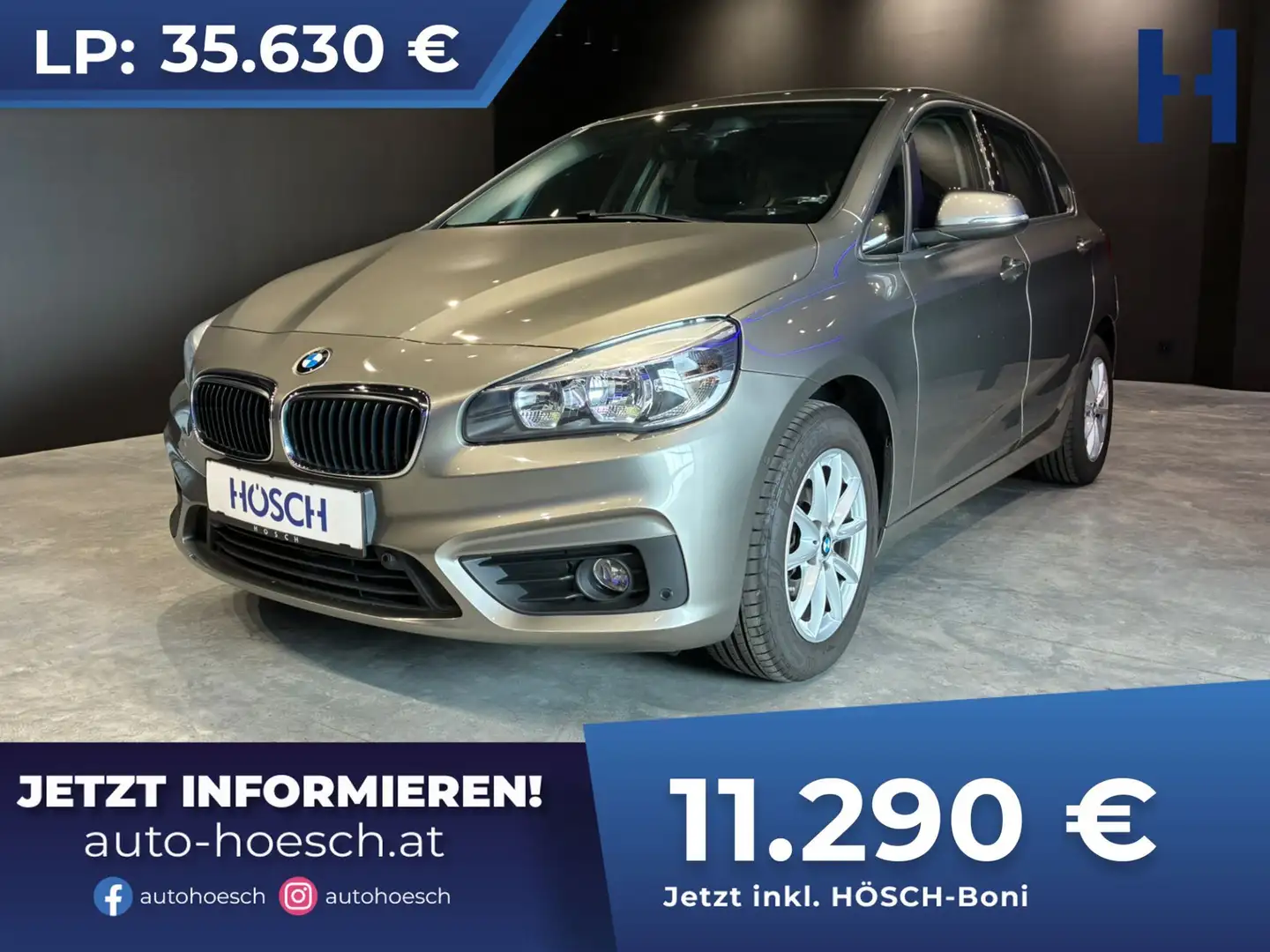 BMW 218 i Active Tourer Advantage Aut. WENIG KM Silber - 1