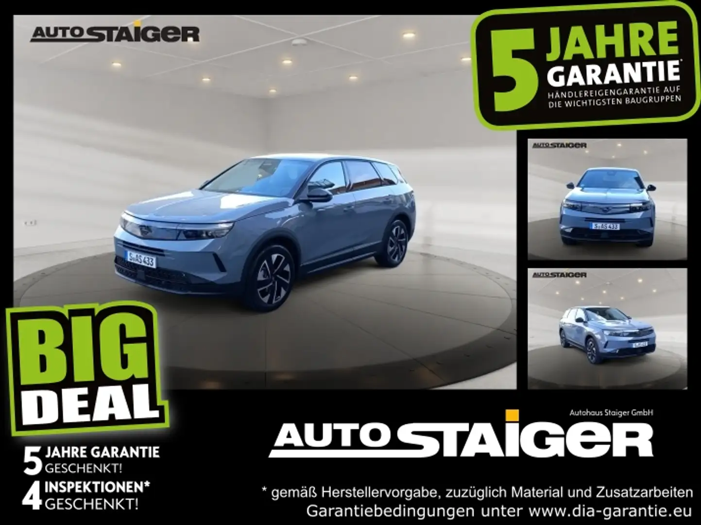 Opel Grandland 100kW 1.2 48V GS HeadUp, 360° Kamera Grau - 1