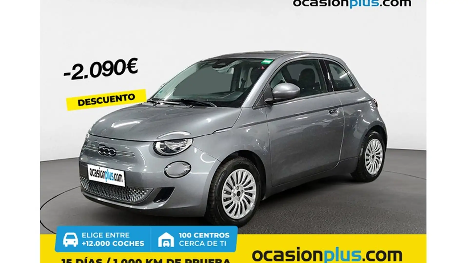 Fiat 500e 70Kw Action Gris - 1