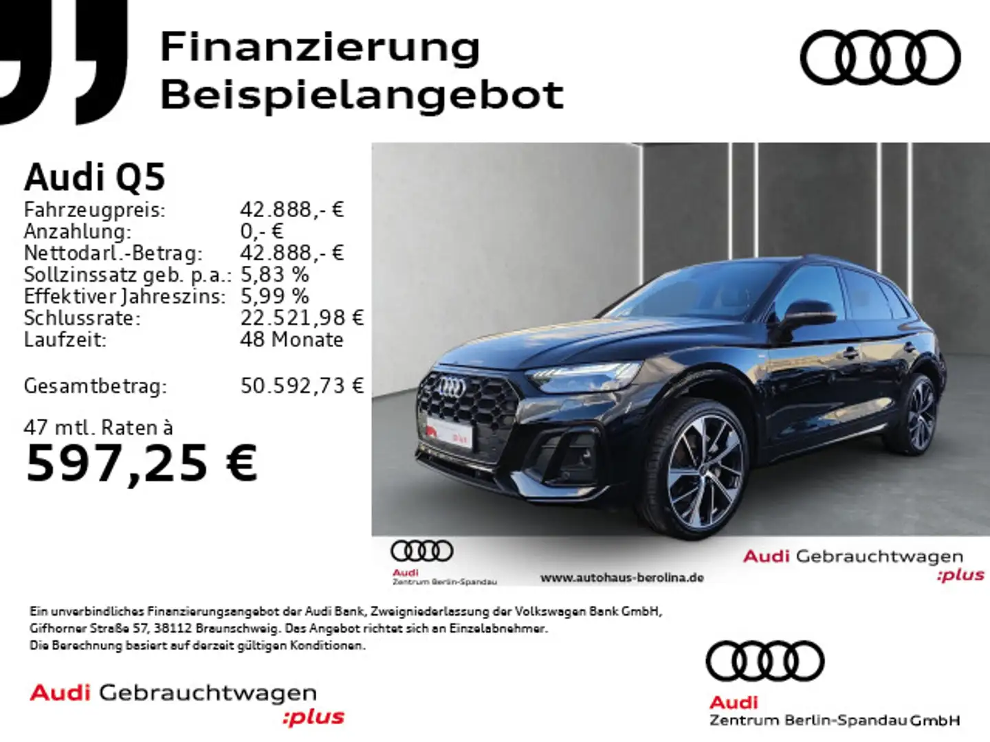 Audi Q5 55 TFSI e qu. S line S tronic *MATRIX*B&O* Noir - 1