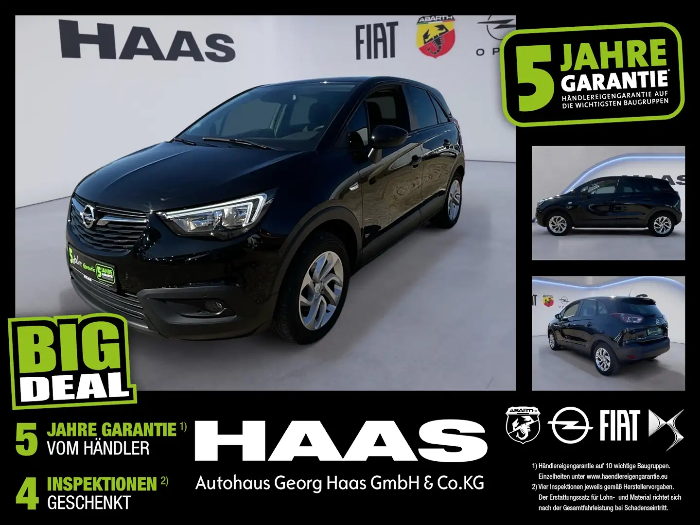 Opel Crossland 1.2 Turbo Edition Klima Bluetooth Zwart - 1