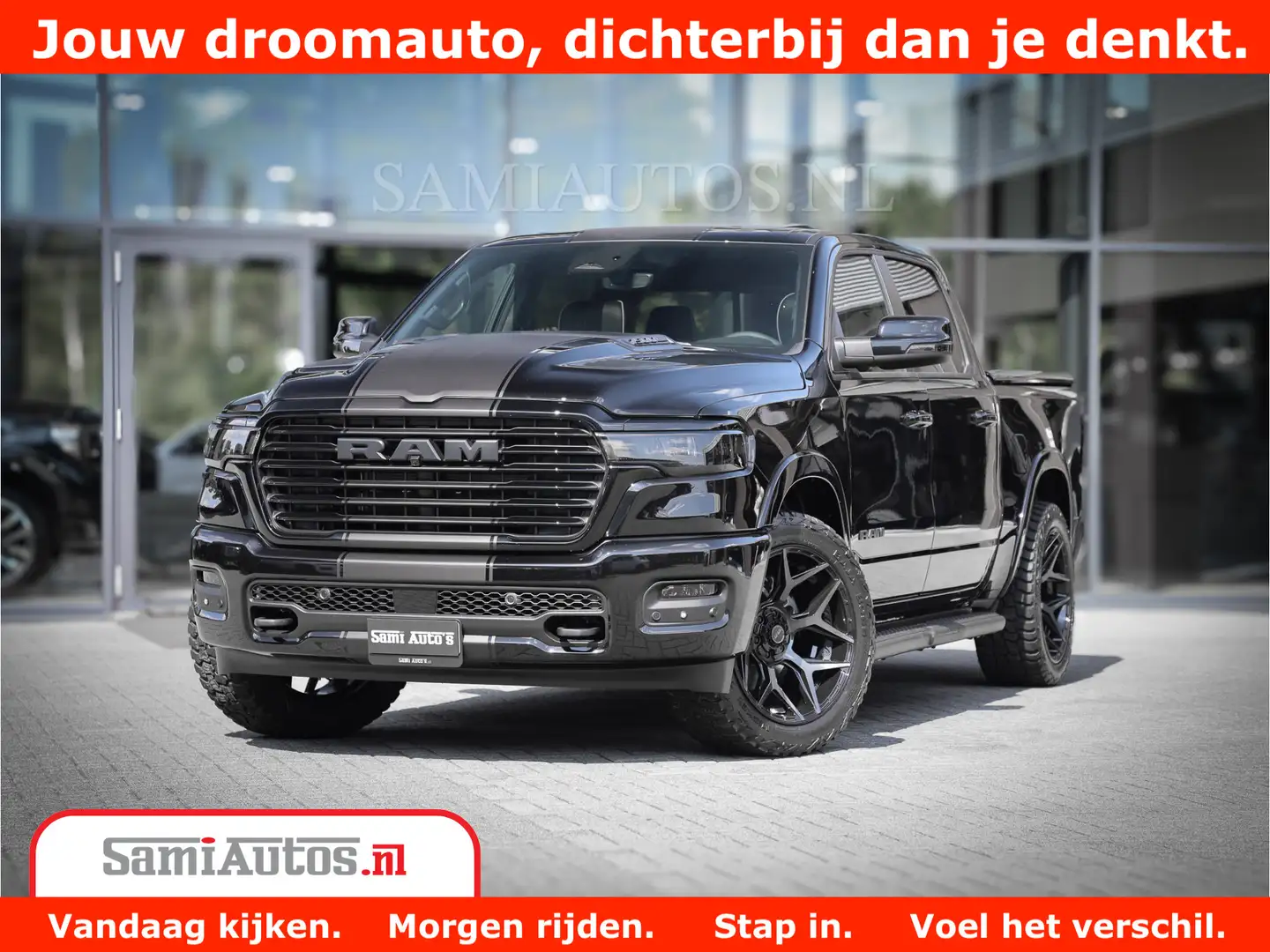 Dodge RAM 1500 Laramie Night | Face Lift | 420Pk 636 Nn | Ex Zwart - 1