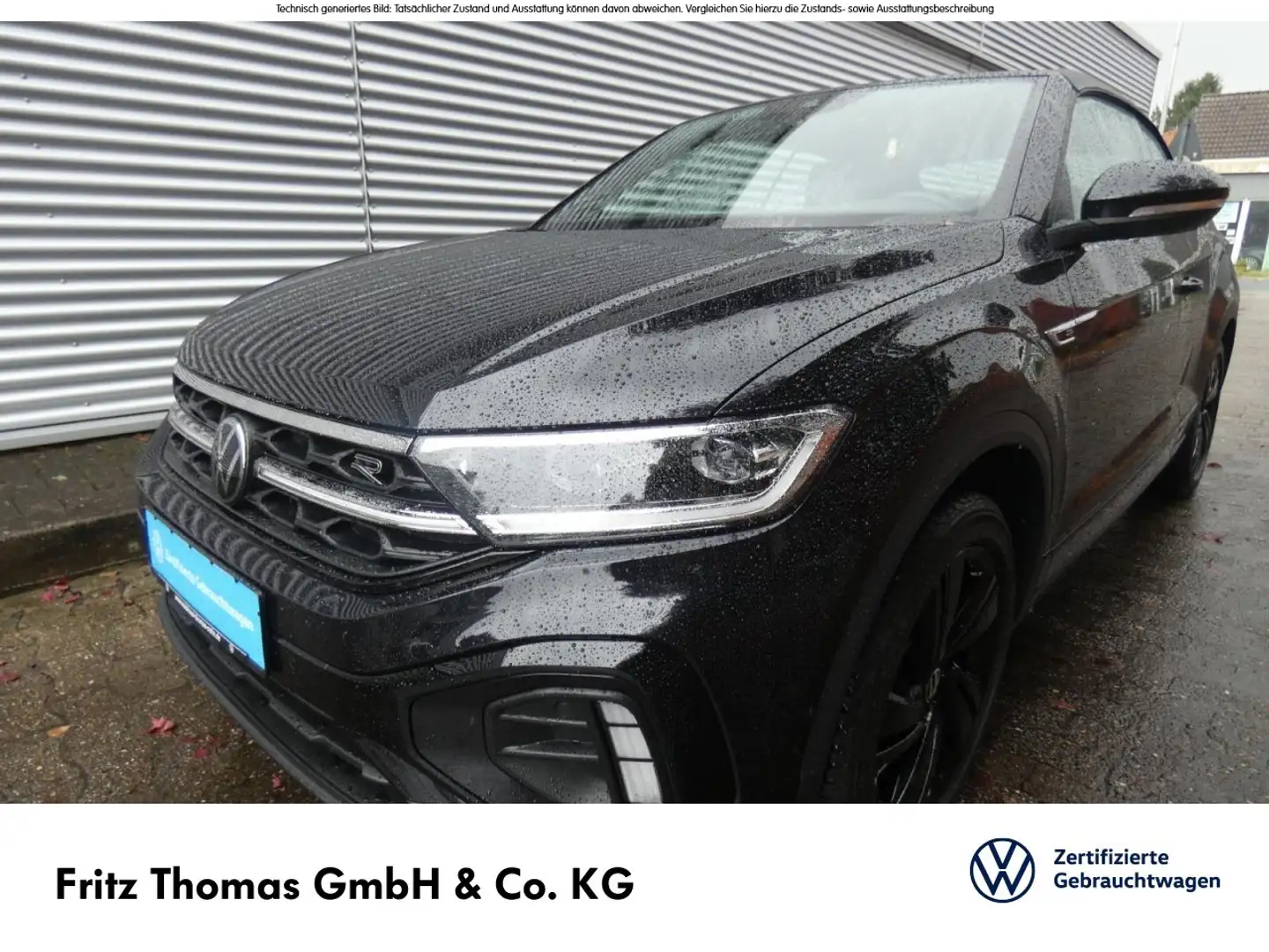 Volkswagen T-Roc Cabriolet 1.5 TSI DSG R-Line LED-Matrix Navi AHK S Schwarz - 2