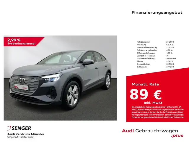 Audi Q4 e-tron Sportback 35 MMI LED Digitalescockpit