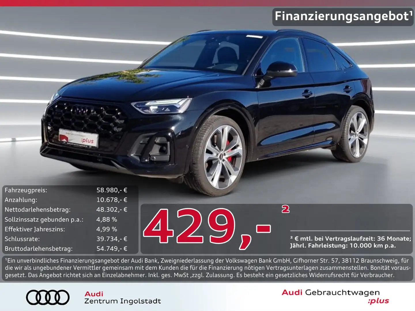 Audi SQ5 Sportback TDI Pano HuD B&O Sitzbel. OLED 21" Schwarz - 1