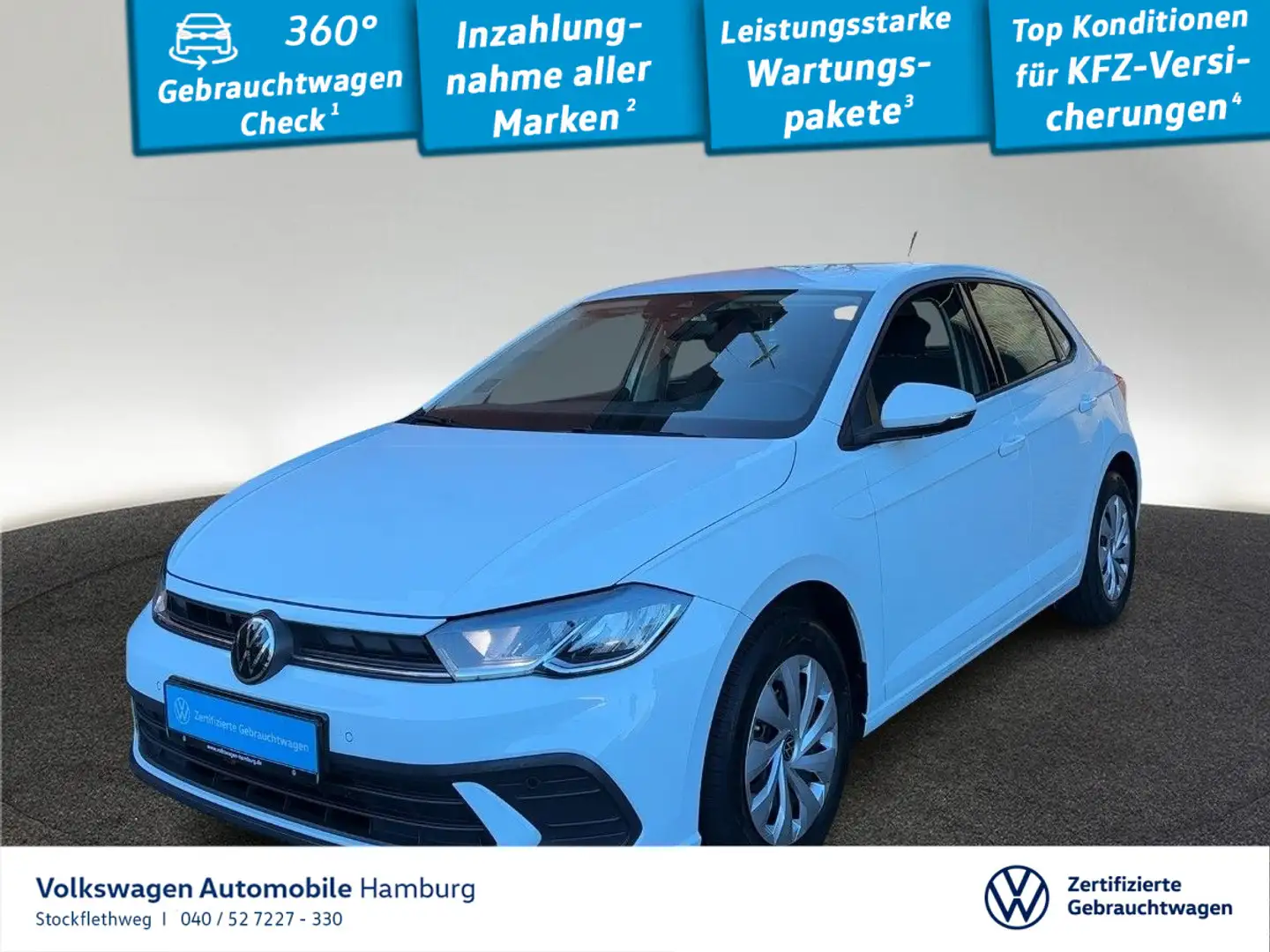 Volkswagen Polo 1.0 TSI Life DSG LED Navi Klima Weiß - 1