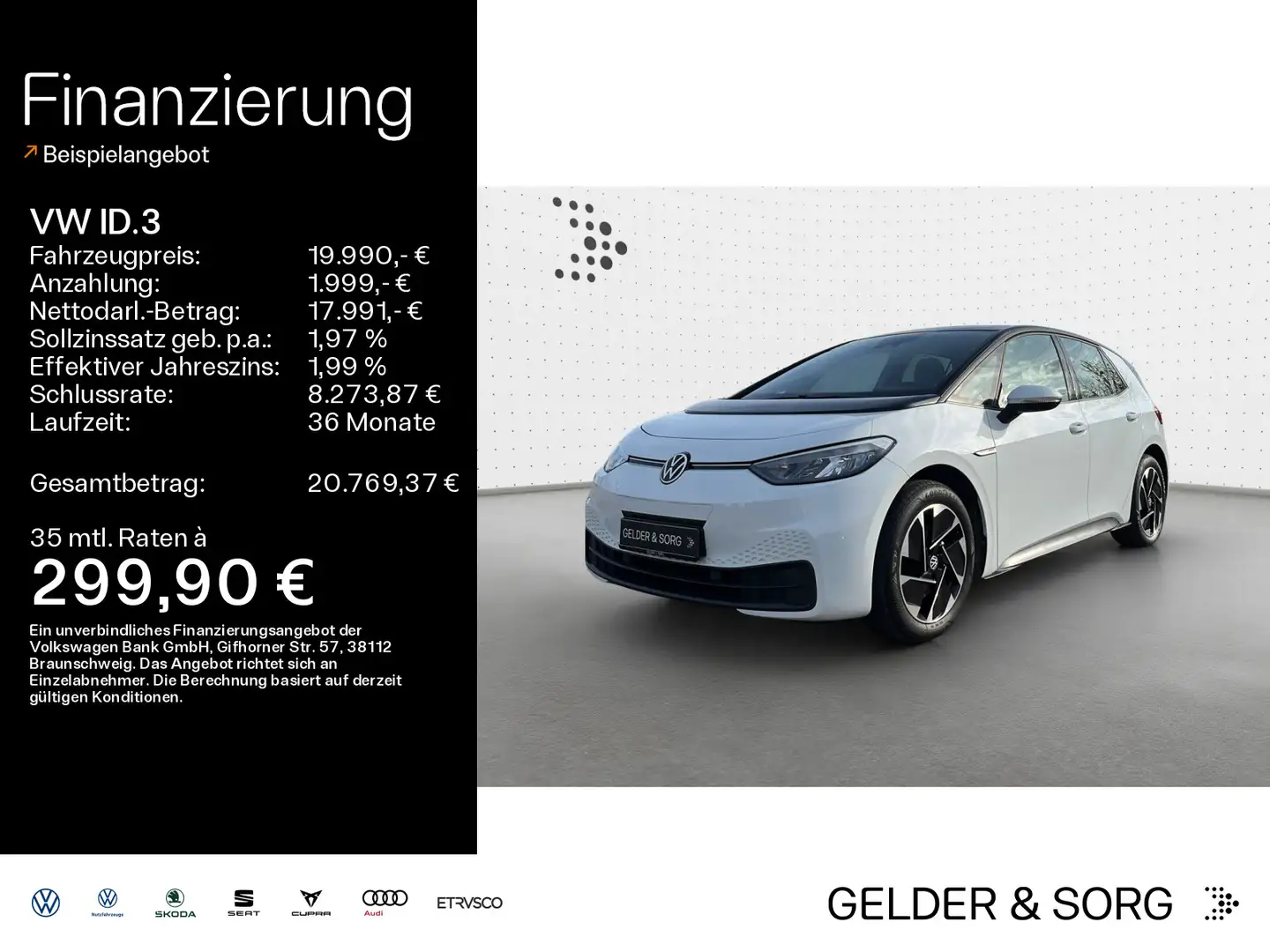 Volkswagen ID.3 Pro Performance Life Navi*DAB*AppConnect* Weiß - 1