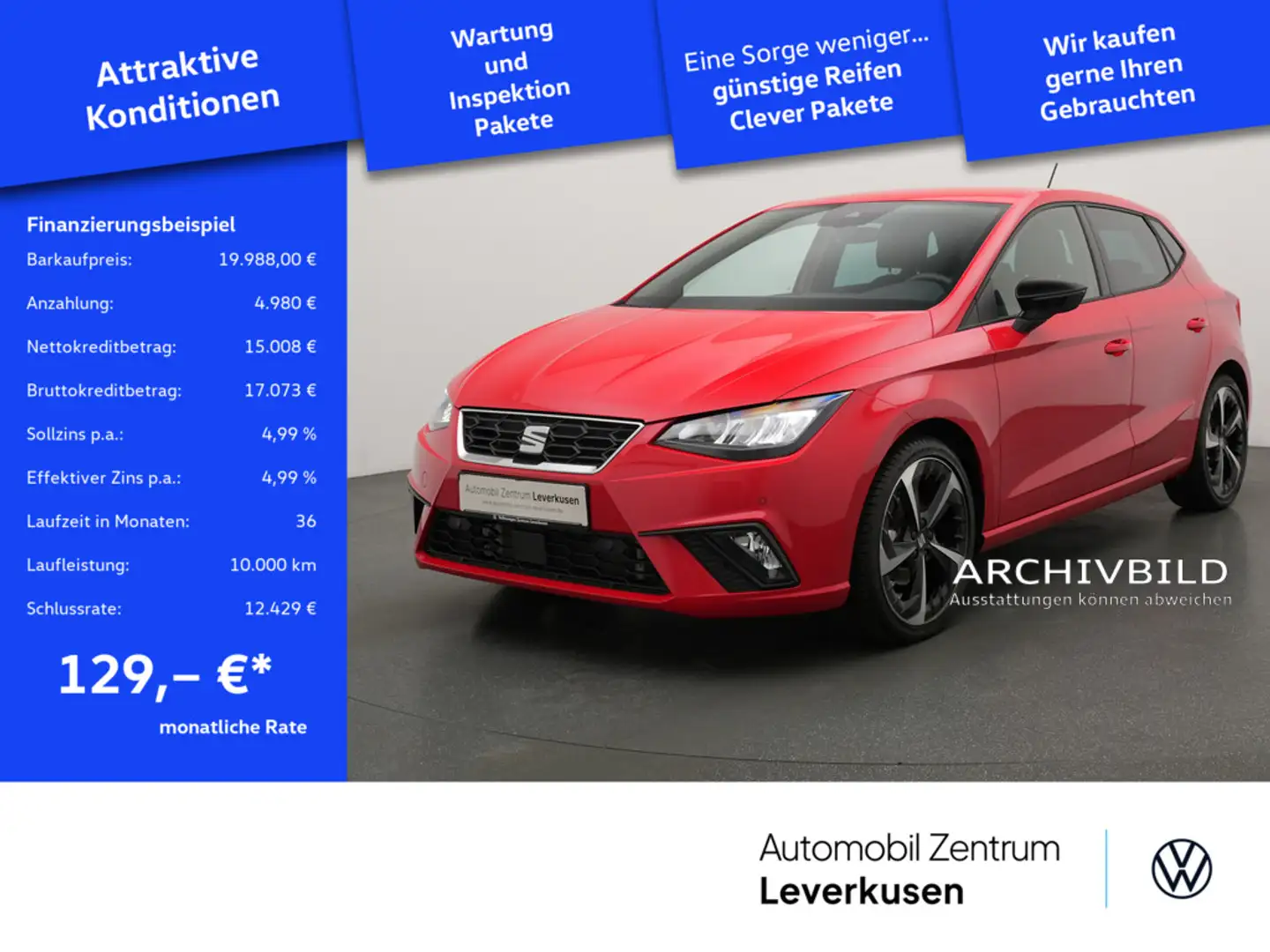 SEAT Ibiza FR DSG KEYLESS CARPLAY VIRT SHZ ACC LED Schwarz - 1