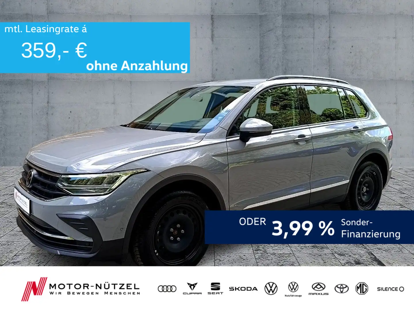 Volkswagen Tiguan 2.0 TDI LIFE LED+NAV+APP+ACC+SHZ+PDC+HuD Grau - 1