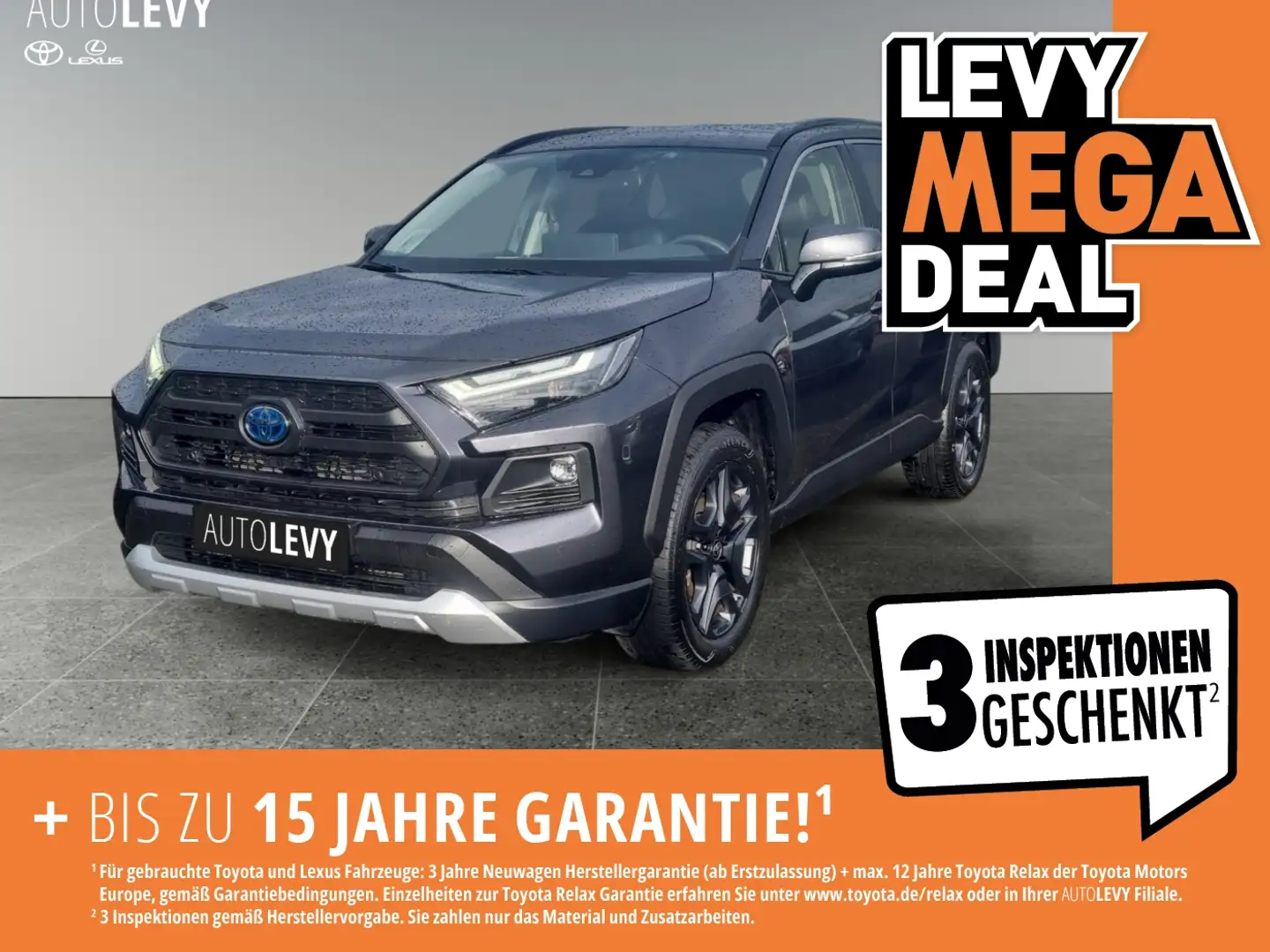 Toyota RAV 4 RAV4 2.5 Hybrid 4x4 Adventure +Leder+JBL+LED+AWD Szary - 1