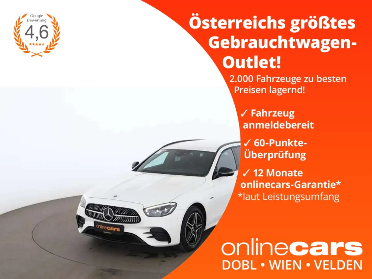 Mercedes-Benz E 300 de T AMG-Line Aut LED HEAD-UP 360-CAM RADAR Weiß - 1
