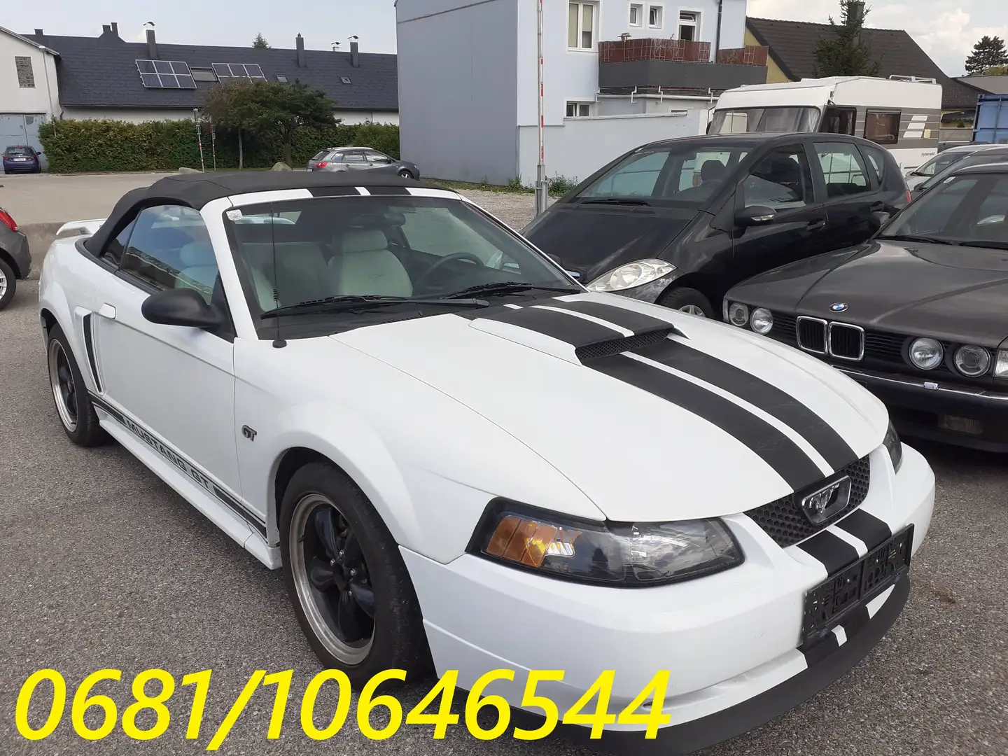 Ford Mustang GT 4,6 V8 Aut. Cabrio Klima Leder el. Verdeck Temp Weiß - 1