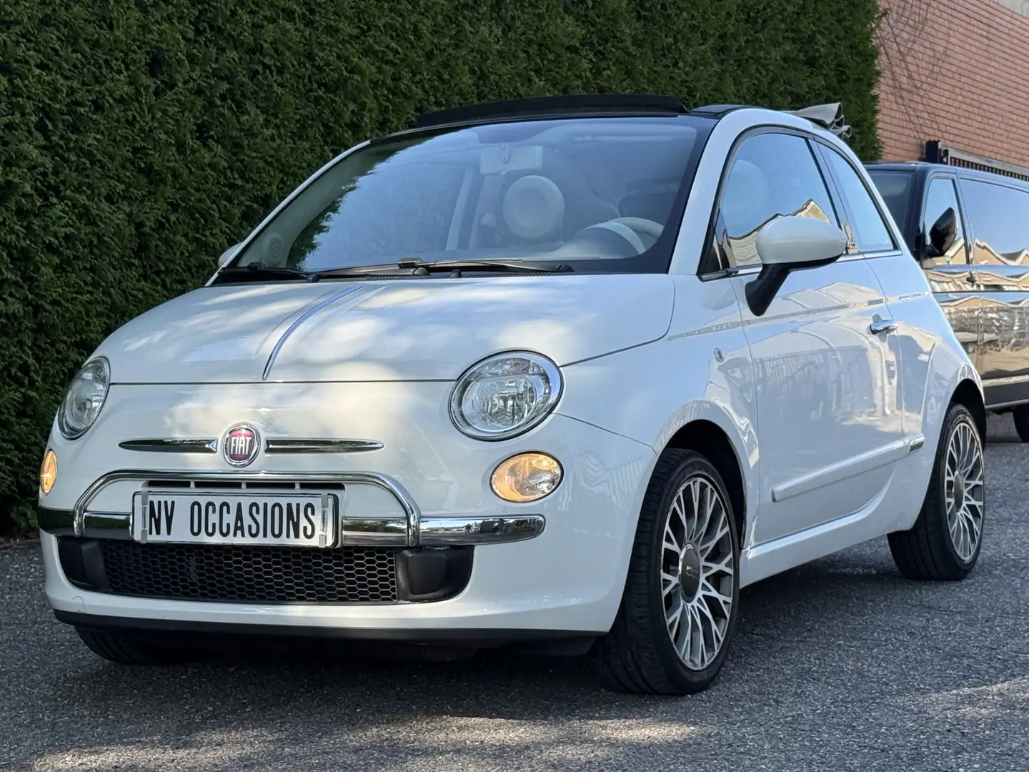 Fiat 500C 1.2 Lounge CABRIO/AIRCO/LEDER/NAP/80DKM/UNIEK!! Blanc - 2